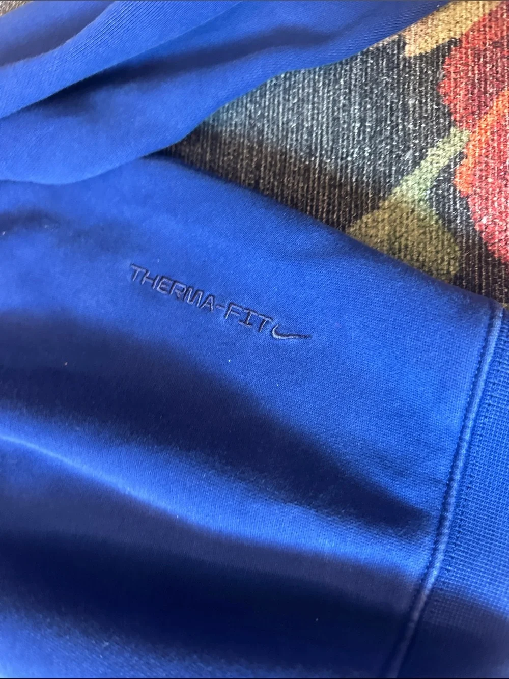 Nike Royal Blue Crewneck Hooded Sweatshirt with Small Sail Logo